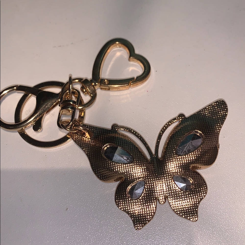 crystal butterfly purse/bag charm Keychain nwt - Picture 3 of 9
